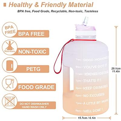 BuildLife Gallon Water Bottles with Times to Drink - Gallon Water