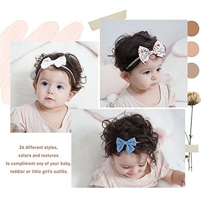 Baby Girl Infant Toddler Linen Elastic Bow Hairband Headband Head Band Hair  Clip