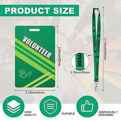 Yeaqee 25 Pack Volunteer Lanyard Volunteer Badges Volunteer ID Breakaway  Lanyard with Badge Holder Identified Event Staff Lanyard for School Events  Church Fundraising (Green) - Yahoo Shopping