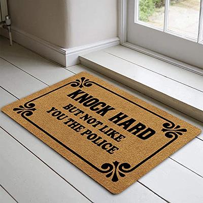 FunXiLin Welcome Door Mats for Home Decor (23.6 x 15.7 inch) Funny Mats  with Anti-Slip Rubber Back Kitchen Rugs Personalized Doormat for Entrance  Way