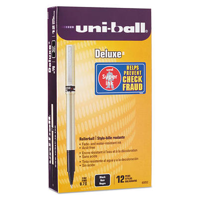 Uniball Deluxe Rollerball Pen, 3 Black Pens, 0.7mm Fine Point Roller Pens  Office Supplies, Ink Pens, Colored Pens, Fine Point, Smooth Writing Pens,  Ballpoint Pens - Yahoo Shopping