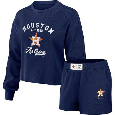 Women's WEAR by Erin Andrews Navy Houston Astros Waffle Knit Long Sleeve T- Shirt & Shorts Lounge Set, Size: XL, AST Blue - Yahoo Shopping