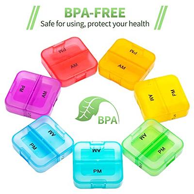 Daily Pill Organizer,weekly Am-pm Pill Box,7 Day Pill Boxes