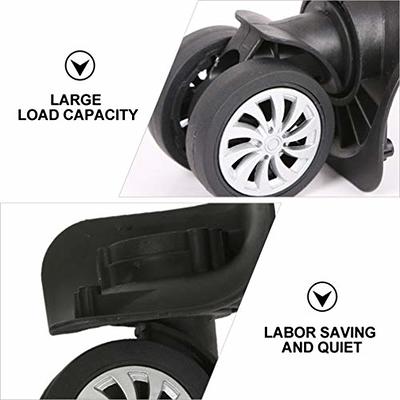 Suitcase Wheels, 1 Pair A88 Black 360 Swivel Luggage Multi Hole