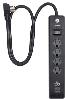 4-Outlet Power Strip Surge Protector with 3 ft. Cord