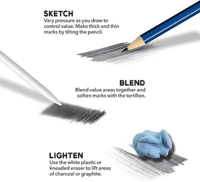 Lightwish Drawing Sketching Pencils, 36 Pcs Professional Art Pencils for  Artists' Kids, Art Supplies &Graphite Charcoal Pencils, Sketchbook - Yahoo  Shopping