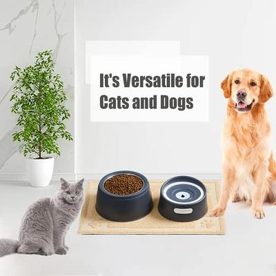 Vealind Stackable Dog Water Bowl Dispenser and Large Food Bowls for Dogs /Cats/Pets, Nestable Raised Dog Bowl with Large Capacity No Spill Non-Slip,  Vehicle Carried Travel Slow Drinking, 2 Bowls (Blue) - Yahoo