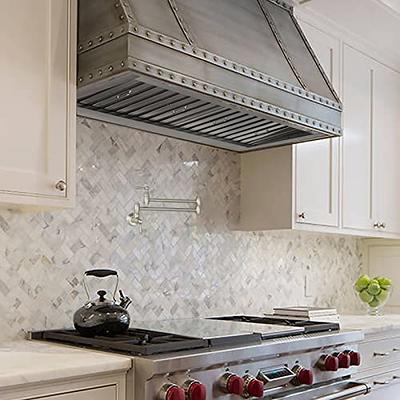 36 Inch Range Hood Insert, Ultra Quiet Stainless Steel Ducted  Insert/Built-in Kitchen Vent Hood with Powerful Suction, Dimmable LED  Lights and