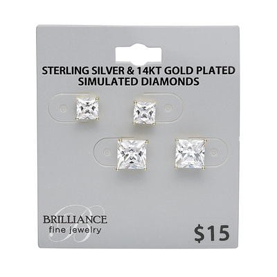 Brilliance Fine Jewelry Adult Hoop Earrings Set