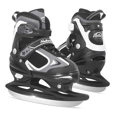 Nattork Ice Skates Shoes for Boys, Youth and Women, Soft Padding and  Reinforced Ankle Support Black Boy Ice Hockey Adjustable Skates for Outdoor  and Rink 5-8 US - Yahoo Shopping