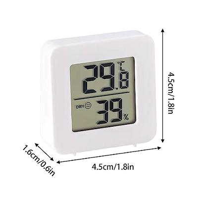 Hygrometer Indoor Thermometer, Desktop Digital Thermometer with Temperature  and Humidity Monitor, Accurate Humidity Gauge Room Thermometer with Clock  for Home Garage Greenhouse Wine Cellar 