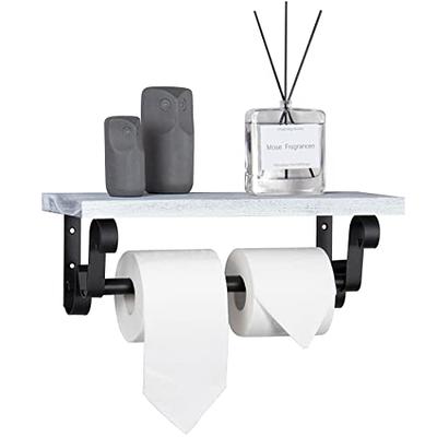 Double wall mounted rolls holder for regular toilet paper
