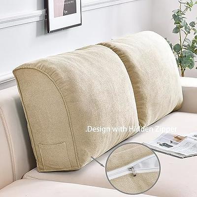 VERCART Triangular Bed Wedge Pillow Back Support Backrest Reading Pillows  for Lumbar and Sitting Up, Decorative Throw Office Chair Sofa Couch with