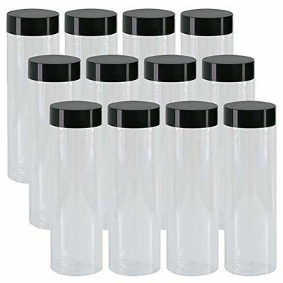 12pcs Empty Juice Bottles Reusable Water Bottles with Caps Milk