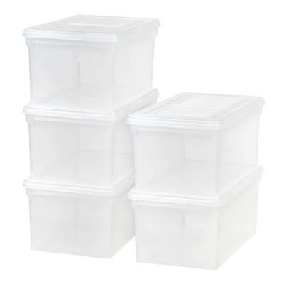 72 qt. Stack and Pull Clear Storage Box with Lid in Gray 500212 - The Home  Depot