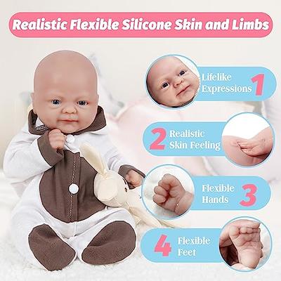 Newborn Toddler Girl Reborn Baby Dolls Realistic Vinyl Silicone Doll Gift  Toy