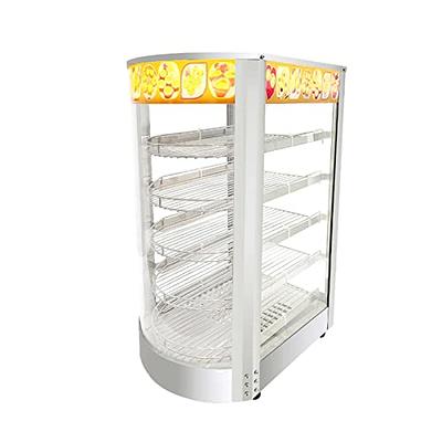 ROVSUN 3-Tier Food Warmer, 800W Commercial Food Warmer Display Electric  Countertop Food Pizza Warmer with LED Lighting Removable Shelves Glass  Door