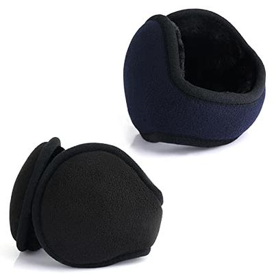 Winter Men Earmuffs, Big Size Foldable Polar Fleece Ear Warmers Women  Adjustable Ear Muffs for Outdoor Activities