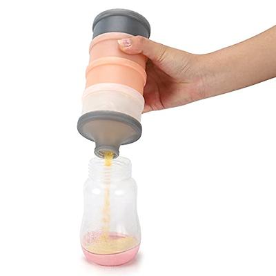 Accmor Baby Formula Dispenser On The Go, 5 Layers Stackable Formula  Dispenser Formula Containers for Travel, Baby Milk Powder Kids Snack  Container