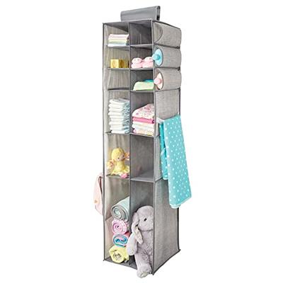 mDesign Plastic Closet Storage Organizer Tray, Hangs Below Shelf