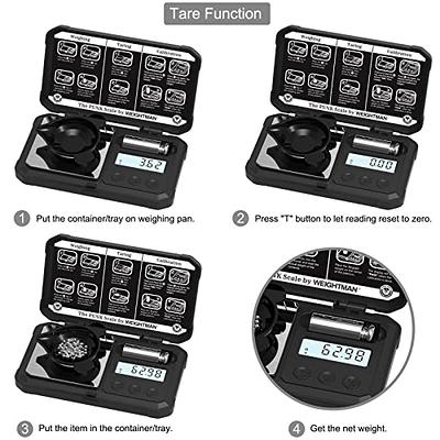 WEIGHTMAN Gram Scale, 200/0.01g Black Scale, Scales Digital Weight Grams  with 50G Calibration Weight, Digital Pocket Scale Gram and OZ, Small  Digital Scale 6 Units, Large LCD Screen, Battery Included - Yahoo Shopping