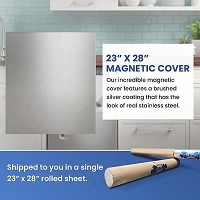 Stainless Steel Magnetic Dishwasher Cover, Brushed Silver Magnetic  Dishwasher Door Cover, Refrigerator Magnet Cover, Dishwasher Covers  Decorative(23 x