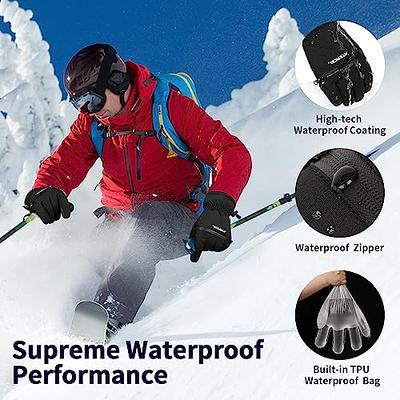 ATERCEL Waterproof Ski Gloves, Warm 3M Thinsulate Gloves