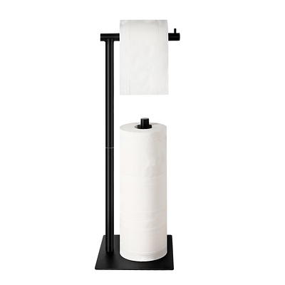 Susswiff Toilet Paper Holder Stand with Top Storage Shelf, Floor Free  Standing Toilet Paper Dispenser Storages 4 Reserve Rolls, Black