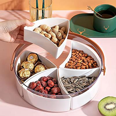 amokk Divided Serving Tray with Lid and Handle Snackle Box Charcuterie  Container Portable Snack Platters for Candy, Fruits, Nuts, Snacks, for  Parties, Entertaining, Picnic (Transparent) - Yahoo Shopping