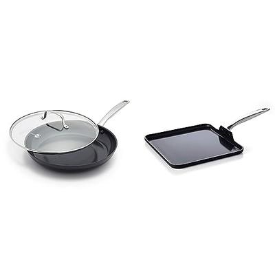 Starfrit The Rock ZERO 11 Ceramic Fry Pan, Black/Silver 