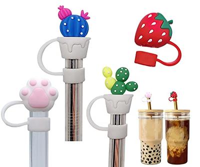 YHXiXi 10PCS 12mm Transparent Glass Straw Cover, Glass Straw Tip, Reusable  Drinking Straw Tip, Drinking Straw Cap, Dust-Proof Straw Plug, Glass Straw