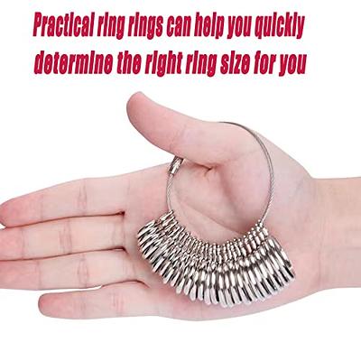 Ring Sizer Measuring Set Stainless Steel Finger Sizer Measuring Ring Tool  Size 1-13