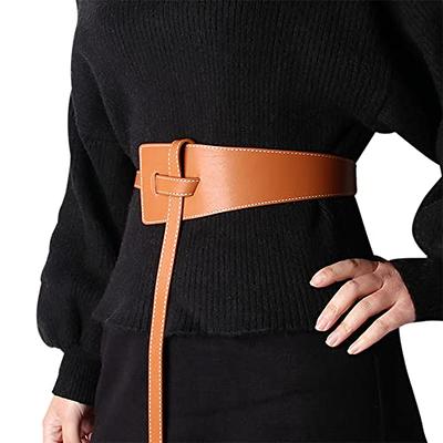 Simple Fashion Thin Pu Leather Belt Women Female Gold Metal Buckle  Adjustable Waist Belt Skinny Coat Dress Wasitband Straps