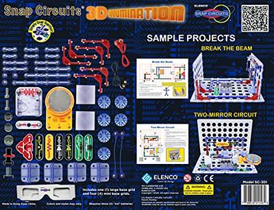 Snap Circuits 3D Illumination Electronics Exploration Kit, Over 150 STEM  Projects, Full Color Project Manual, 50 Parts