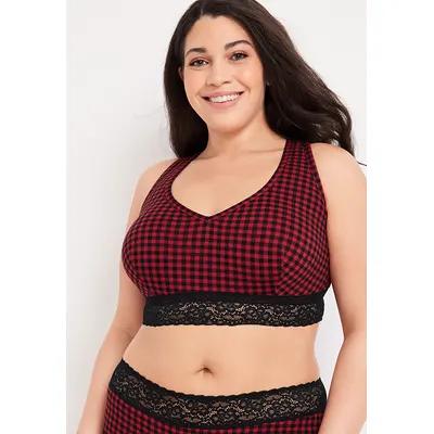 Maurices Women's Simply Comfy Buffalo Plaid Flannel Cotton Racerback  Bralette Red - Size X Small - Yahoo Shopping