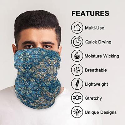 ElliTarr Neck Gaiter Cooling Bandana Face Mask Magic Scarf Sport Face Cover  for Sun Protection Men Women Fishing Outdoor Boho Retro Blue - Yahoo  Shopping
