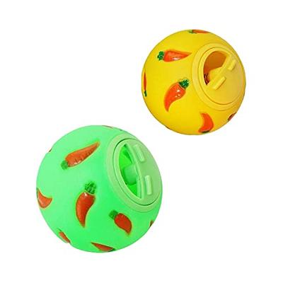 2Pcs Pet Dog Interactive Food Dispenser Feeder IQ Puzzle Treat Ball Toys  Rubber