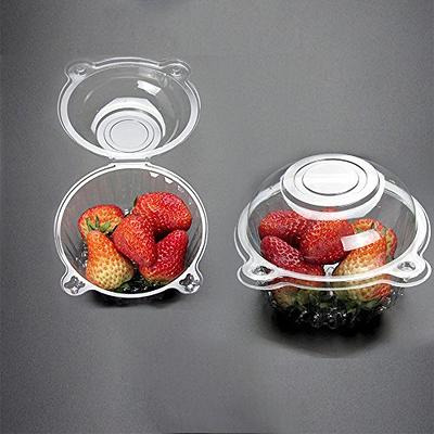 GothaBach 20 Pcs Clear Cupcake Containers with Ribbons, 3.5