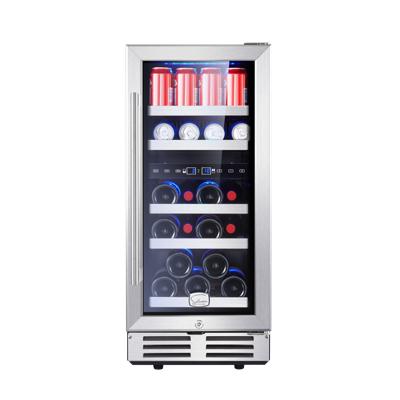 Empava 30 in. Dual Zone 6.3 Cu. ft. Capacity 33-Bottle Wine Cooler and 96-Can Beverage Cooler Refrigerator in Stainless Steel