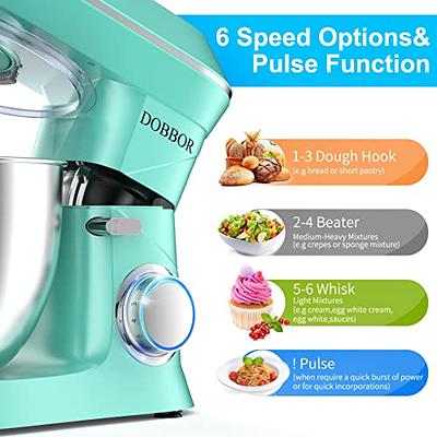 Stand Mixer CWIIM 8.5Qt 660W mixers kitchen electric stand mixer 6+P Speed  stand up mixer with Dough Hook, Flat Beater, Whisk, Splash Guard, for dough