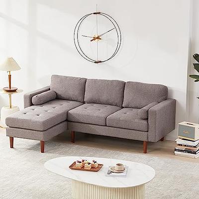 Walsunny Sectional Sofa Couch Set L Shaped Couch Sofa Sets for Living Room  4 Seat with Storage Ottoman for Small Apartment 