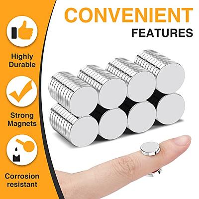 TRYMAG Small Magnets, 50pcs Strong Refrigerator Magnets Tiny Rare Earth Magnets for Whiteboard, Mini Round Neodymium Disc Magnets for Crafts, DIY