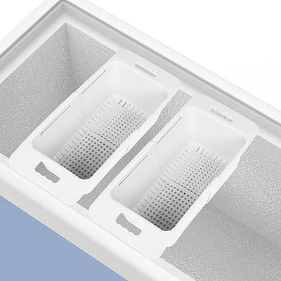  Adjustable Deep Freezer Organizer Bins, 2-PACK Chest