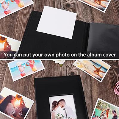  5x7 Photo Album 272 Pockets Hold 5x7 Photos, Photo Album 5x7  Extra Large Capacity Leather Cover Family Wedding Baby Slip-in Picture Album  Book Hold 272 Horizontal Photos with Black Inner Pages (