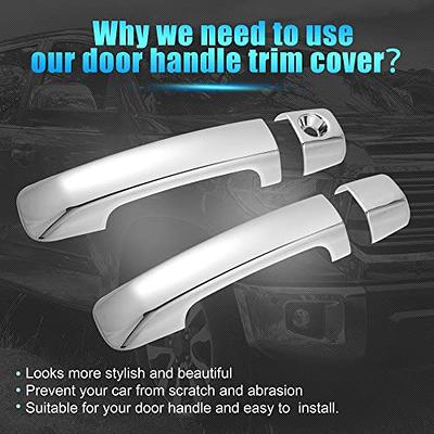 X Autohaux Exterior Door Handle Cover Trim Set for Chevy Silverado