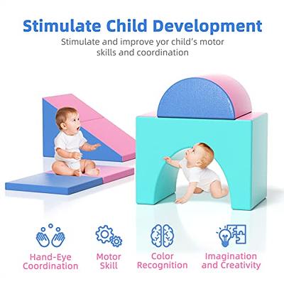 Costzon 5 Pieces Climbing Toys for Toddlers, Soft Foam Block Play  Structures Infants Climbers for Child Development, Waterproof Kids Climbing  Toys