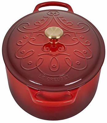 Cerise Red 6.75 quart Oval Dutch Oven Signature