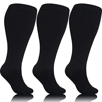  Tapesb 3 PCS Plus size compression socks ​knee high