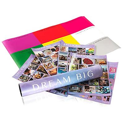 Vision Board Kit - Vision Board Supplies, Dream Board, Mood Board, Collage  Book - 150 Vision Board Pictures, Quotes - Interchangeable Cut, Tape