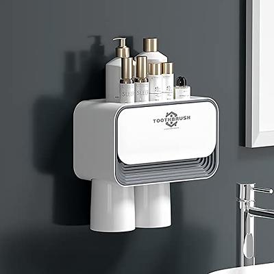 Automatic Toothpaste Dispenser Wall Mount Bathroom Accessories Set